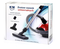 Akcesoria do odkurzaczy K&M Zestaw ssawek K&M SS12 Uniwersalne + Reduktor 30-37mm